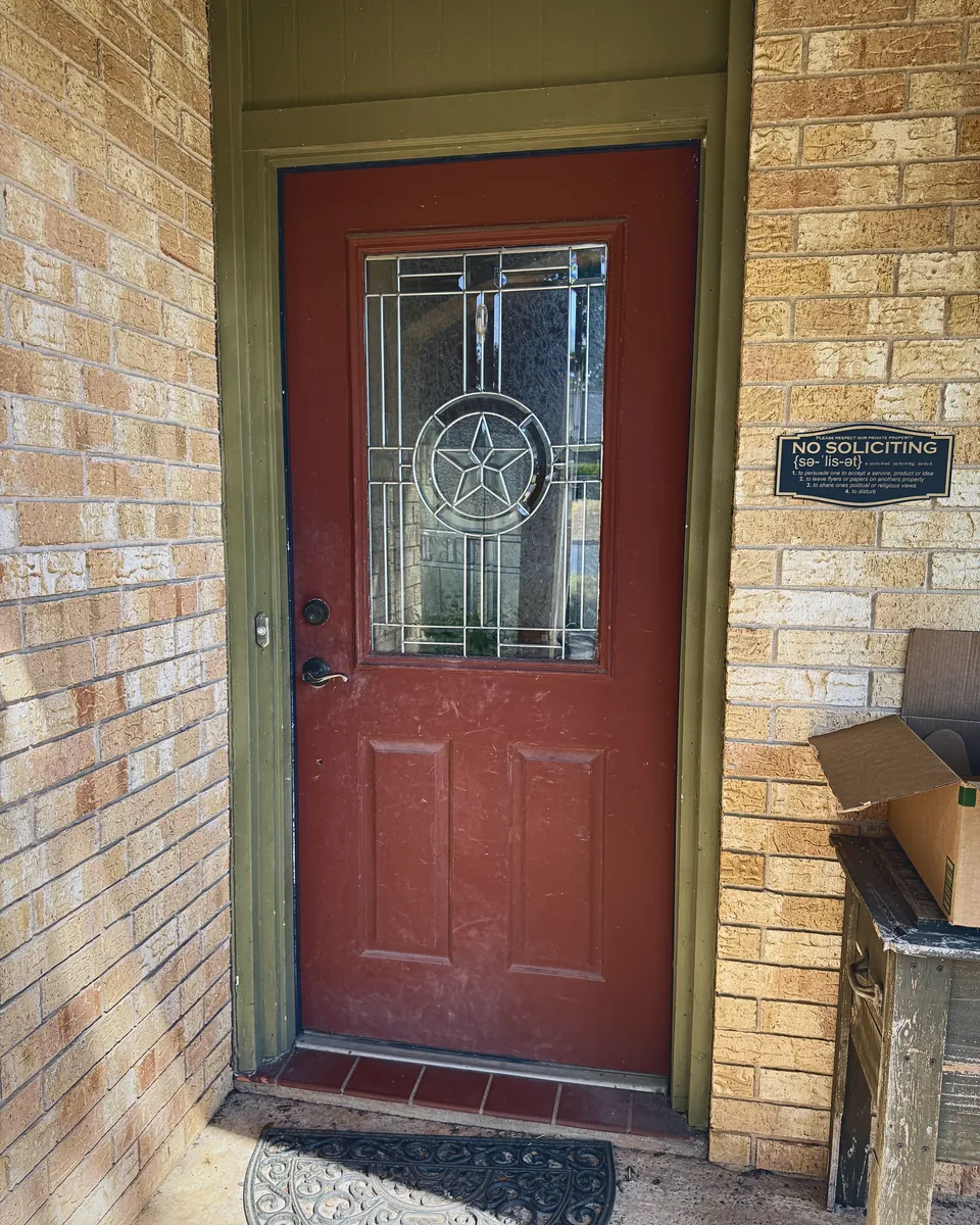 Arched Brick Entry: before