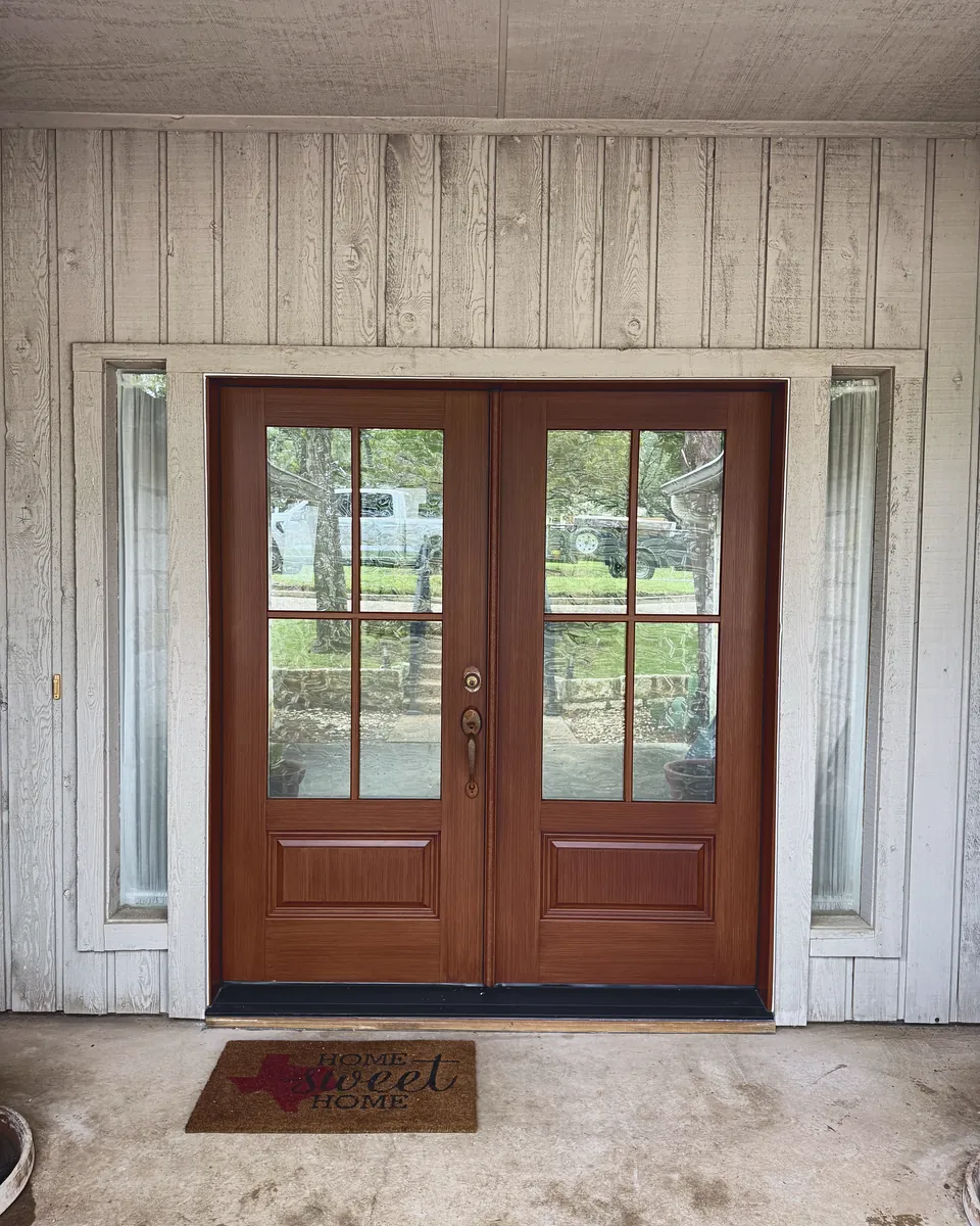 Double Entry Doors: after, installed by Perry's Precision Installations