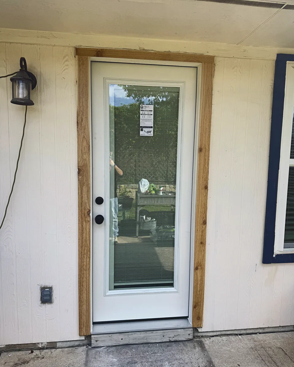 Full-Lite Patio Door: after, installed by Perry's Precision Installations