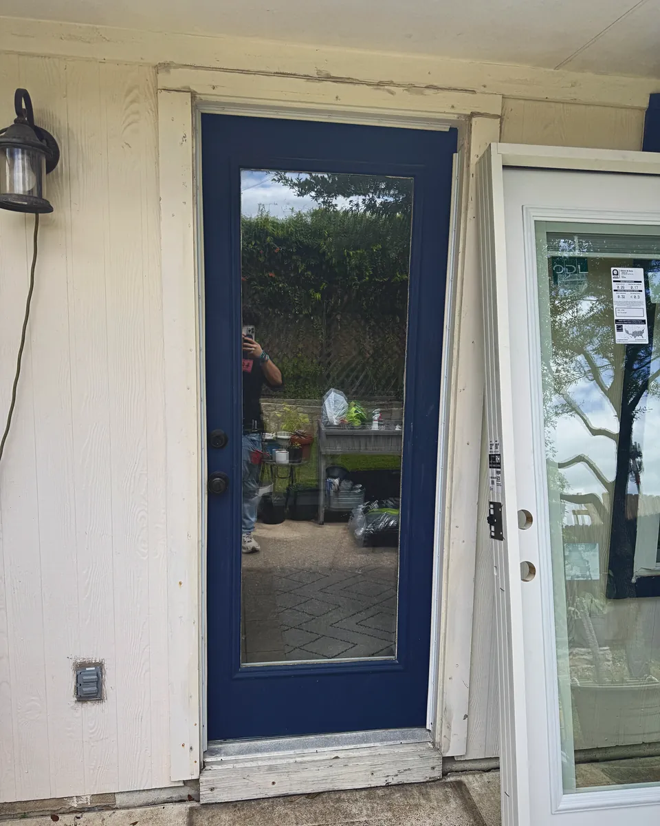Full-Lite Patio Door: before