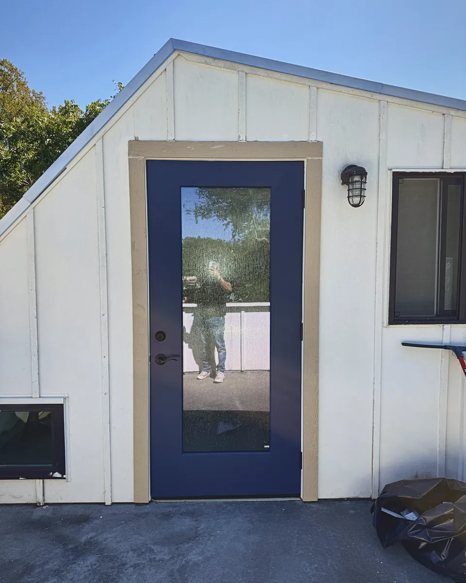 Rooftop Deck Door: after, installed by Perry's Precision Installations